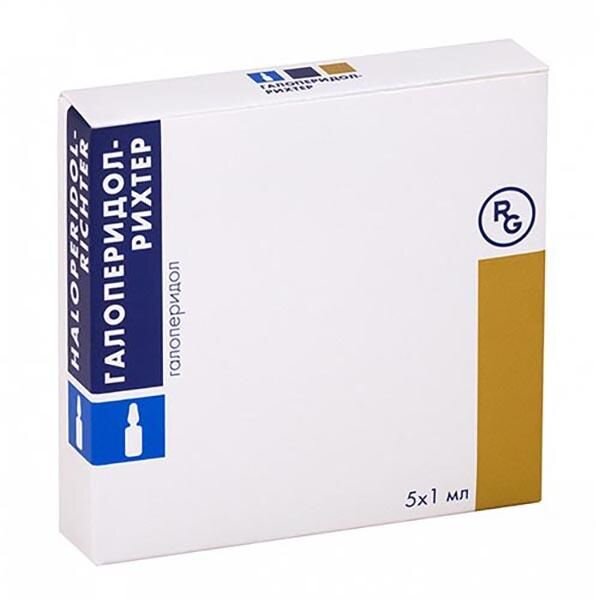 Галоперидол-Рихтер раствор для внутривенного и внутримышечного введения 5 мг/мл ампулы 1 мл 5 шт.