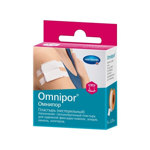 Пластырь Omnipor нетканый фиксирующий 1,25 x 500 см 1 шт.