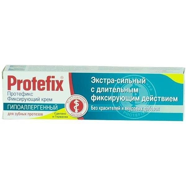 Крем для фиксации зубных протезов Protefix Экстра-сильный гипоаллергенный 47 г
