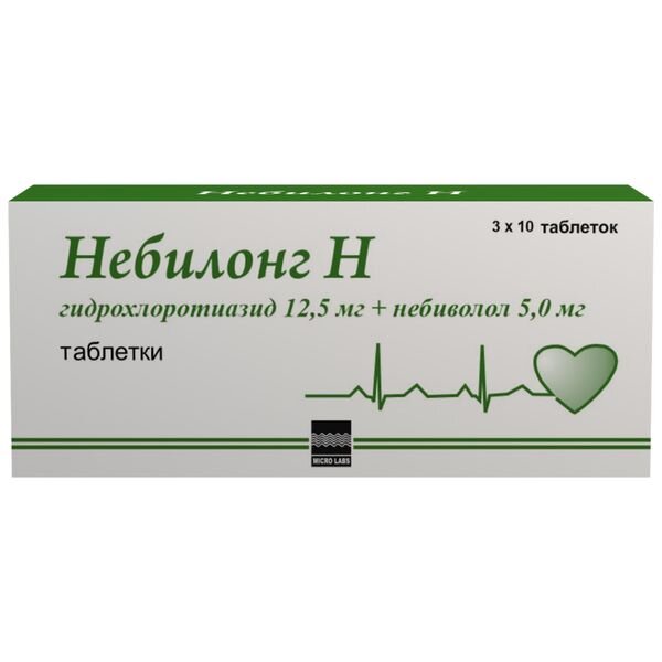 Небилонг Н таблетки 12,5+ 5 мг 30 шт.