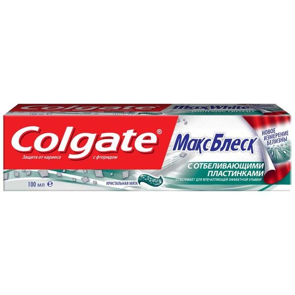 Зубная паста Colgate Макс Блеск с отбеливающими пластинками 100 мл