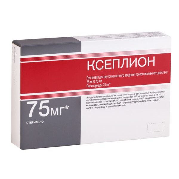 Ксеплион суспензия внутримышечно пролонг. д-я 75мг/0,75мл 0,75мл шприц №1 в компл. с 2-мя иглами