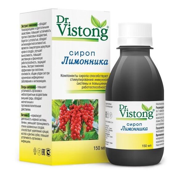 Сироп лимонника Dr.Vistong 150 мл флакон 1 шт.