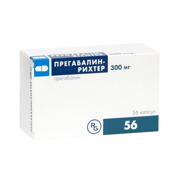 Прегабалин-Рихтер капсулы 300 мг 56 шт.