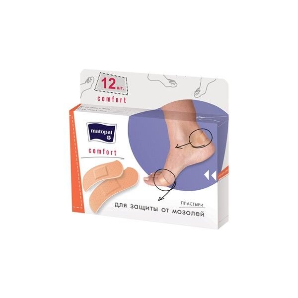 Набор пластырей Matopat comfort 12 шт.
