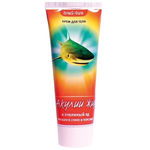 Крем для спины и поясницы Акулий жир пчелиный яд массажный, разогревающий 75 мл туба