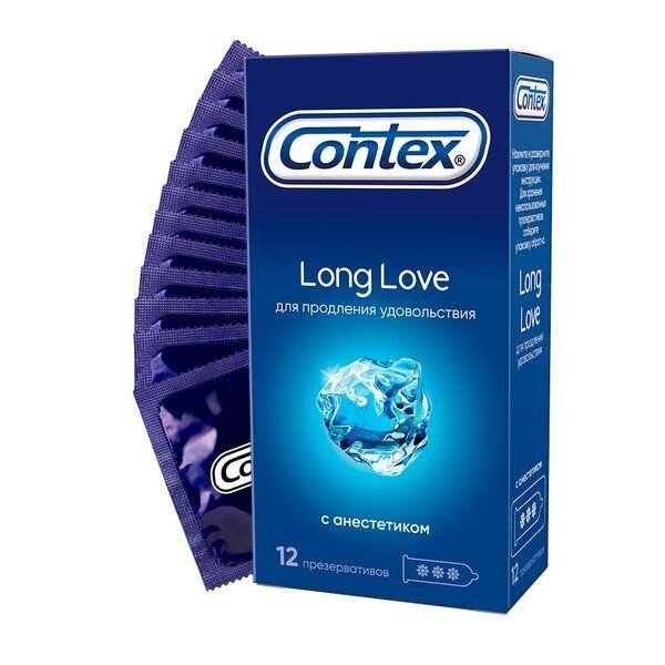 Презервативы Contex Long Love с анестетиком 12 шт.