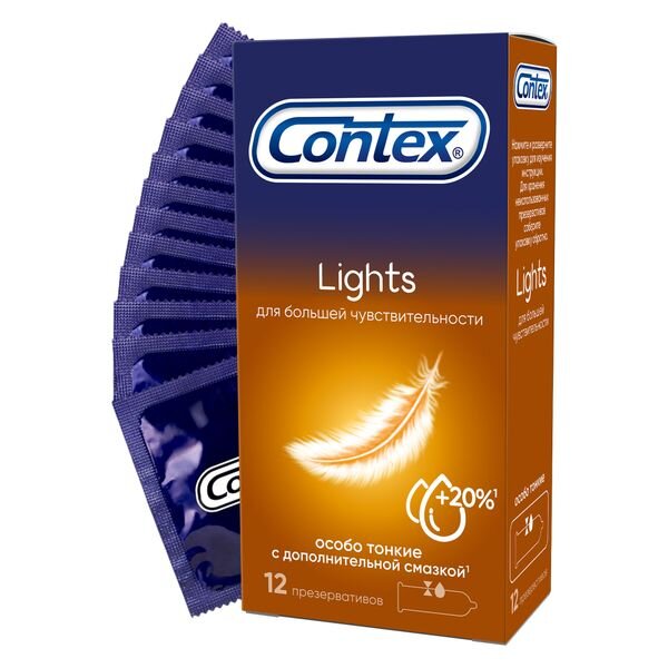 Презервативы Контекс (Contex) Lights Ультратонкие 12 шт.