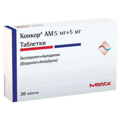 Конкор АМ таблетки 5 мг+5 мг 30 шт.