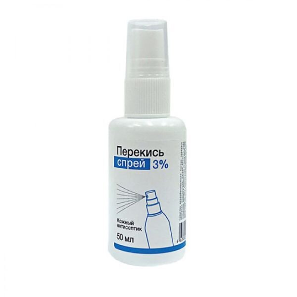 Перекись спрей для наружного и местного применения 3% 100 мл флакон с насадкой-распылителем