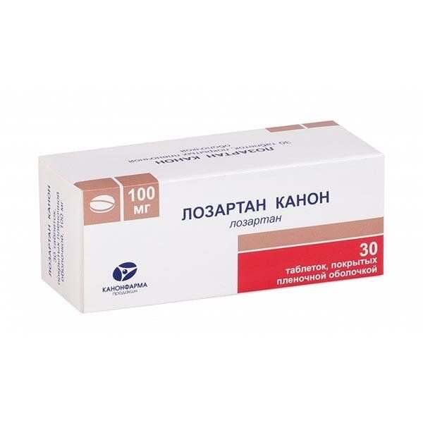Лозартан Канон таблетки 100 мг 30 шт.