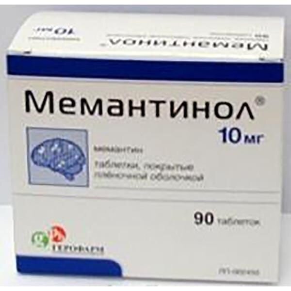 Мемантинол таблетки 10 мг 90 шт.