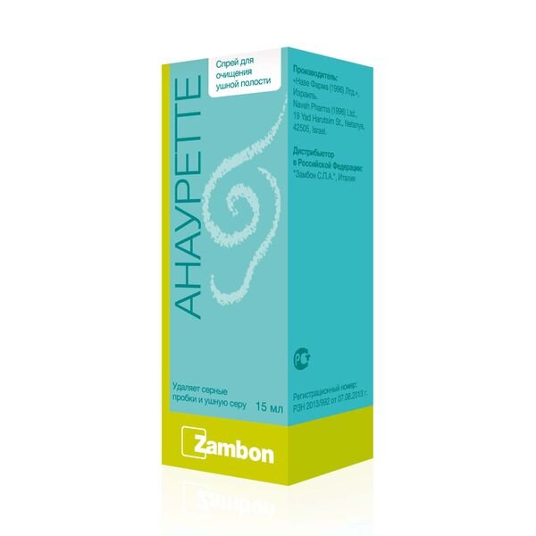 Анауретте спрей для очищения ушной полости 15 мл