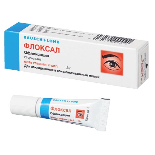 Флоксал мазь глазная 0,3% 3 г