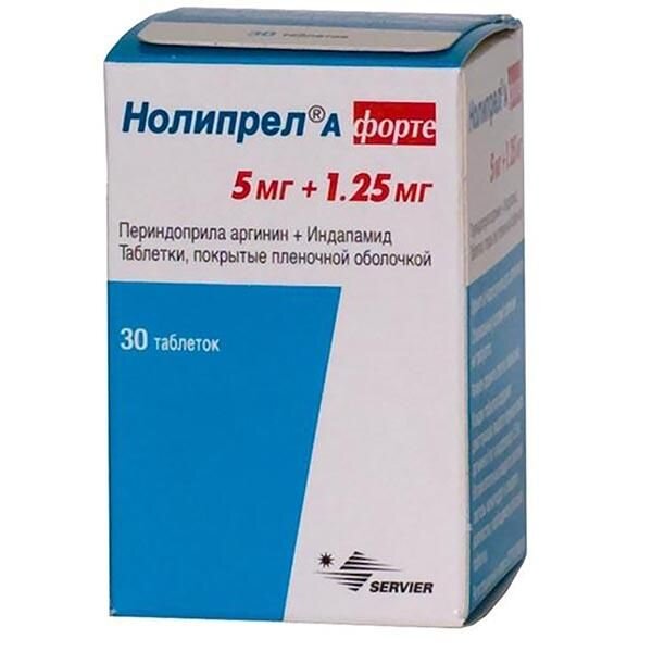 Нолипрел А Форте таблетки 1,25+5 мг 30 шт.