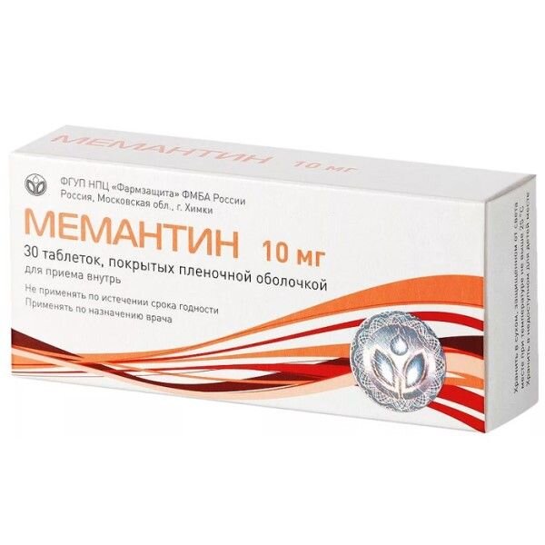 Мемантин таблетки 10 мг 30 шт.
