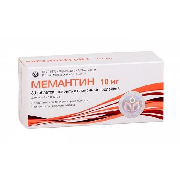 Мемантин таблетки 10 мг 60 шт.