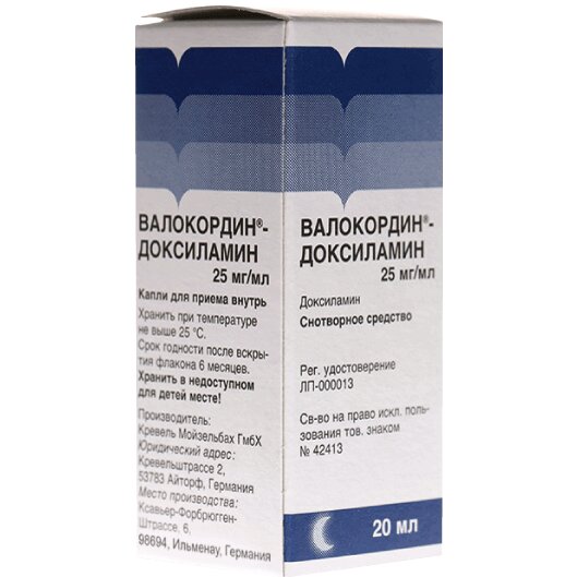 Валокордин-Доксиламин капли 20 мл