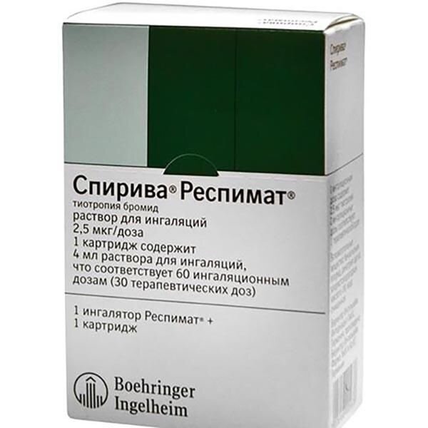 Спирива Респимат раствор для ингаляций 2,5 мкг/доза флакон 60 доз