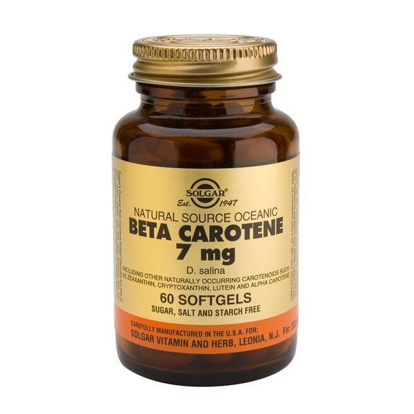 Solgar Бета-каротин из океанической водоросли D.Salina капсулы 7 мг 60 шт.