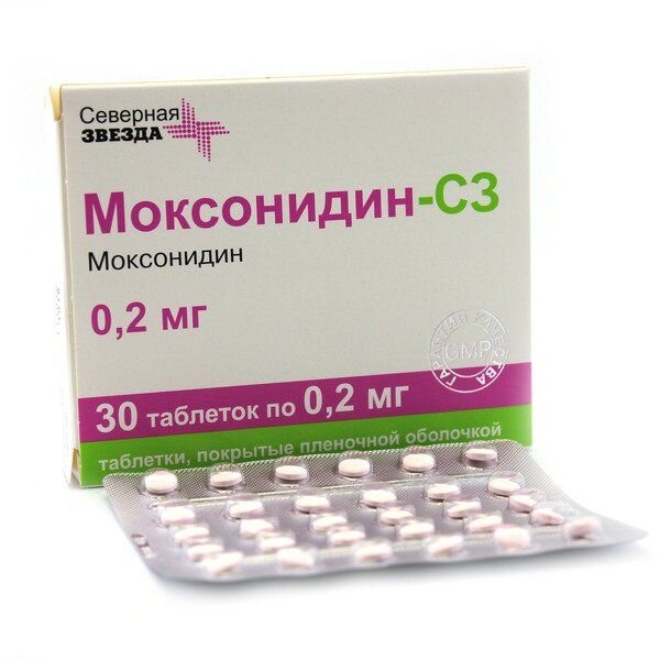 Моксонидин-СЗ таблетки 0,2 мг 30 шт.