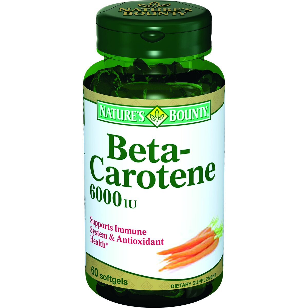 Бета-каротин Nature's Bounty капсулы 6000 МЕ 60 шт.