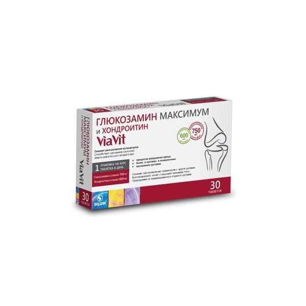 Viavit Глюкозамин Максимум и хондроитин таблетки 30 шт.