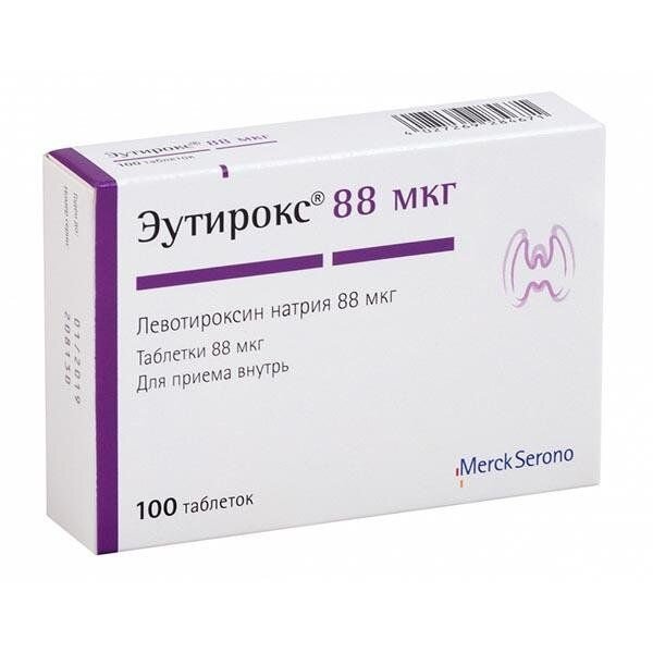 Эутирокс таблетки 88 мкг 100 шт.