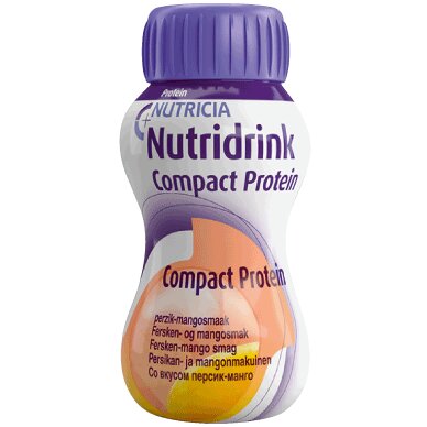 Жидкая смесь Nutridrink Компакт Протеин Персик и манго бутылочка 125 мл 4 шт.