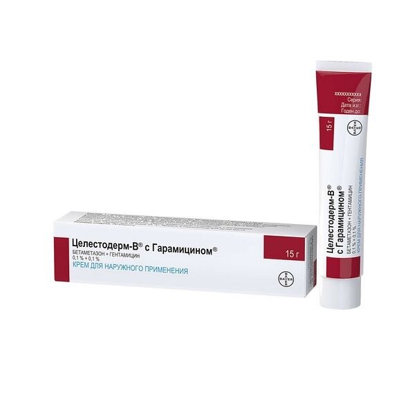 Целестодерм-В с Гарамицином крем для наружного применения 0,1%+0,1% 15 г