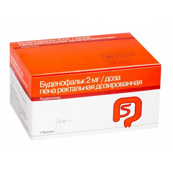 Буденофальк пена ректальная дозированная 2 мг/доза 14 доз