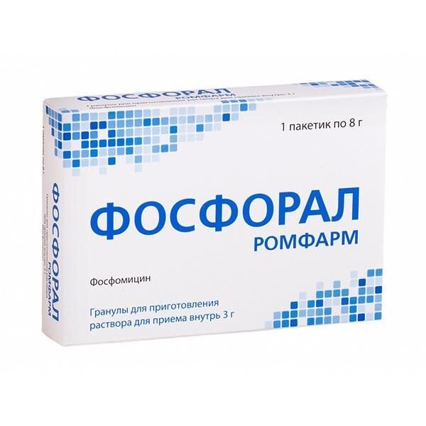 Фосфорал гранулы для приготовления раствора 8 г пакеты 1 шт.