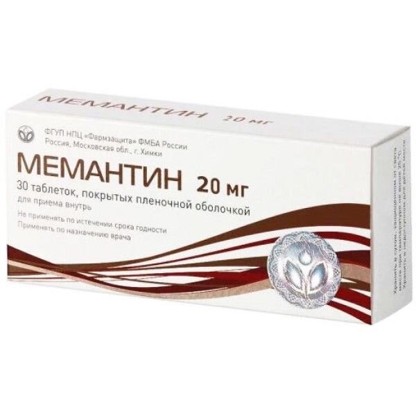 Мемантин таблетки 20 мг 30 шт.