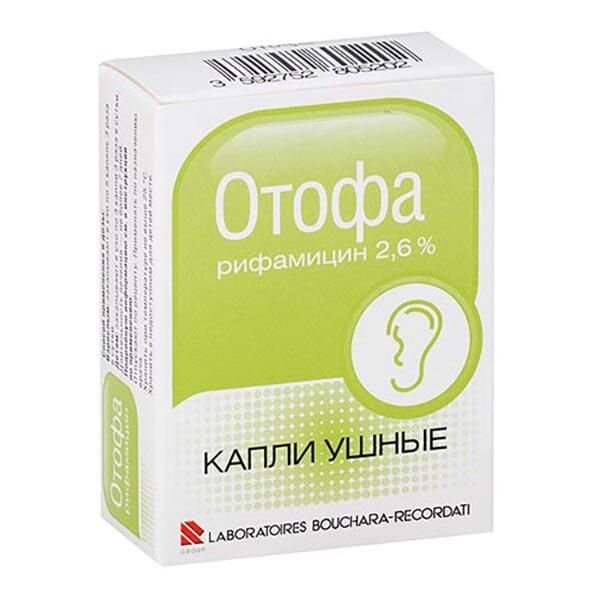 Отофа капли ушные 2.6% флакон 10 мл 1 шт.