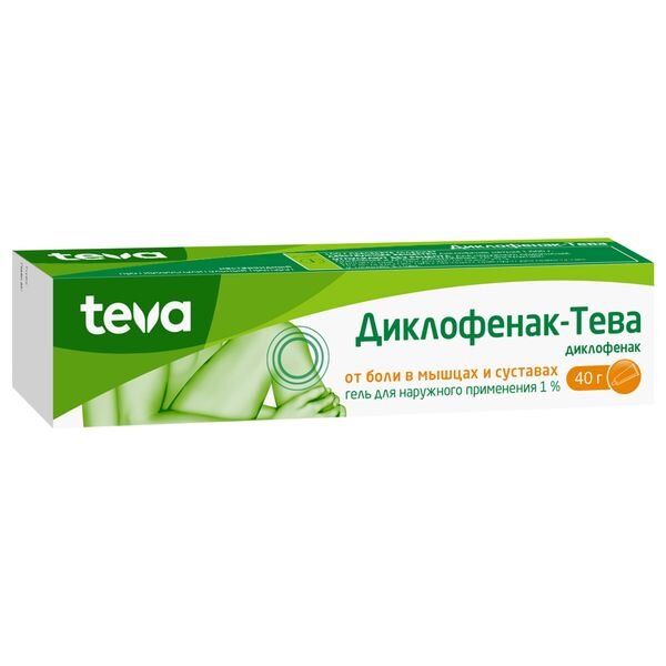 Диклофенак-Тева гель для наружного применения 1% 40 г