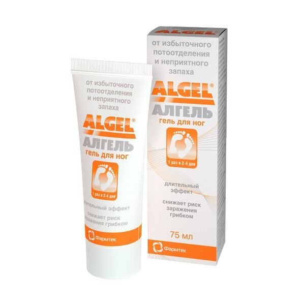 Алгель антиперспирант гель для ног 75 мл