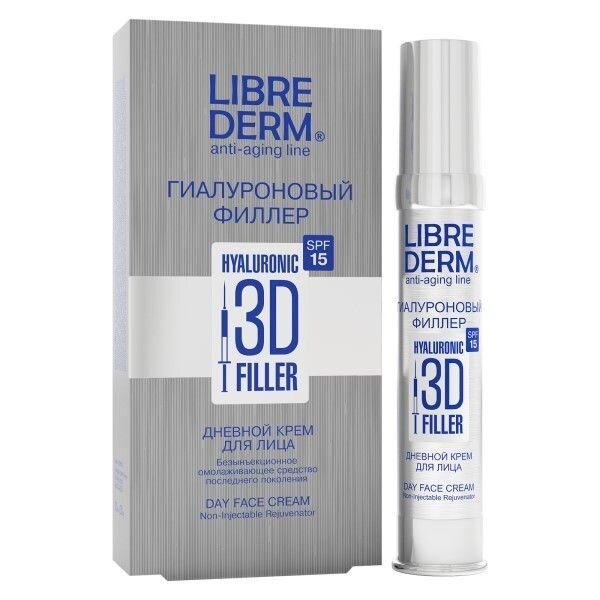 Дневной крем для лица Librederm 3D Гиалуроновый филлер SPF15 30 мл