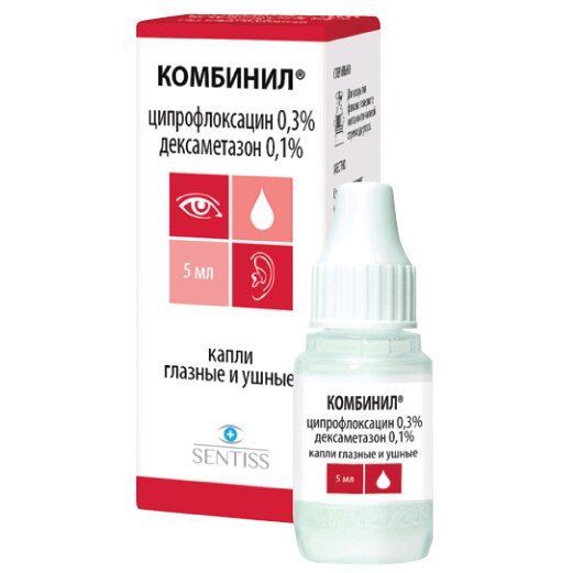 Комбинил капли глазные/ушные 5 мл