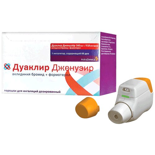 Дуаклир дженуэйр порошок для инг.дозир. 340мкг+11.8мкг/доза 60 доз