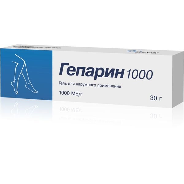 Гепарин гель для наружного применения 1000 МЕ/г 30 г