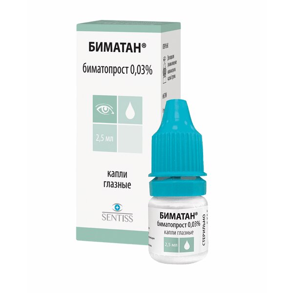 Биматан капли глазные 0,03% 2,5 мл