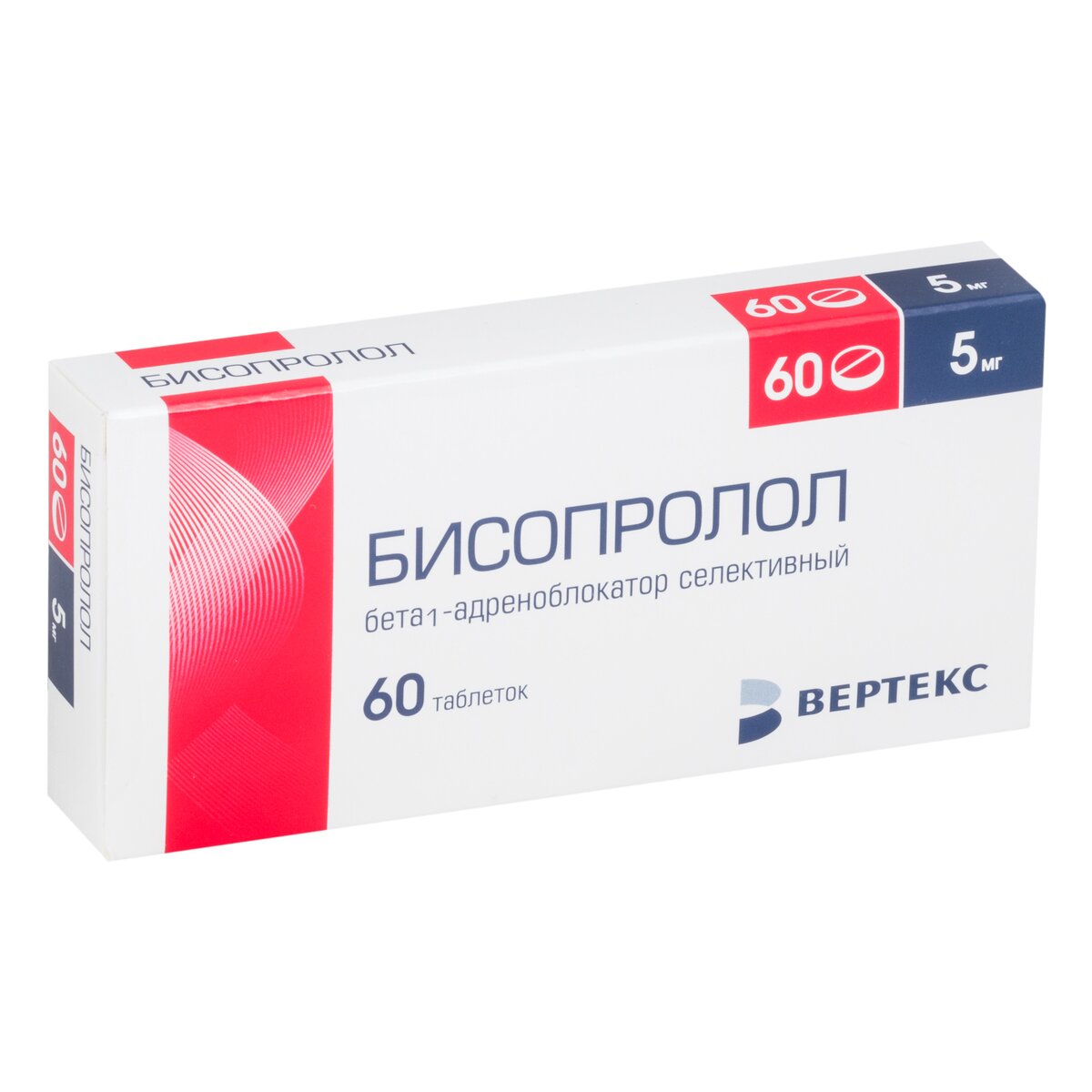 Бисопролол-Вертекс таблетки 5 мг 60 шт.