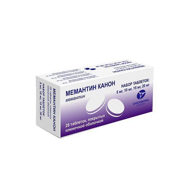 Мемантин Канон набор таблетки 5 мг, 10 мг, 15 мг, 20 мг 28 шт.