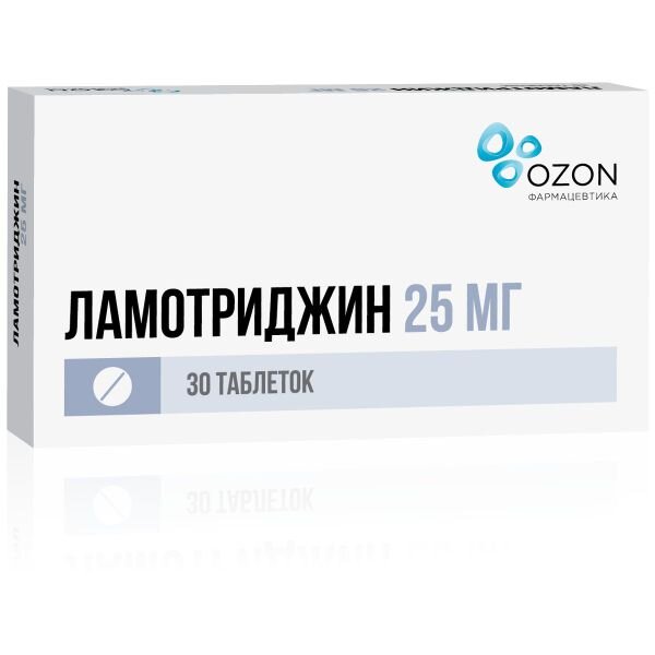 Ламотриджин таблетки 25 мг 30 шт.