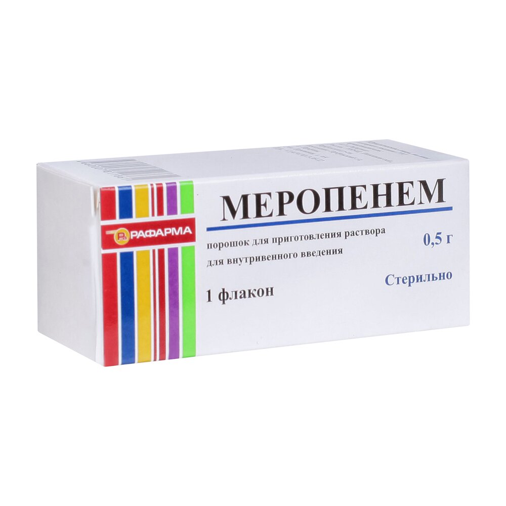 Меропенем порошок 0,5 г 1 шт.