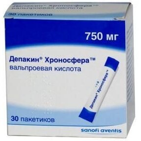 Депакин Хроносфера гранулы с пролонгированным высвобождением 750 мг пакеты 30 шт.