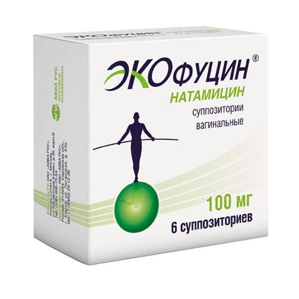 Экофуцин суппозитории вагинальные 100 мг 6 шт.