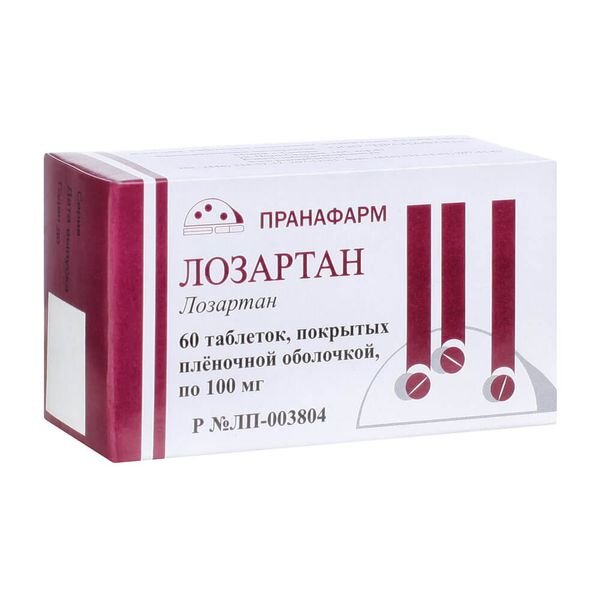 Лозартан-Прана таблетки 100 мг 60 шт.