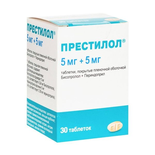 Престилол таблетки 5 мг+5 мг 30 шт.
