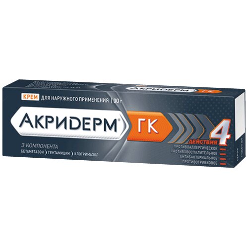 Акридерм ГК мазь для наружного применения 30 г